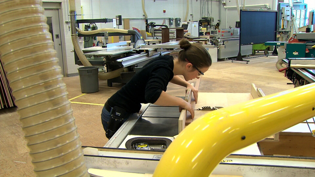 After studying fine arts at the University of Ottawa, Sarah Kallay opted to learn a trade as a carpenter instead.