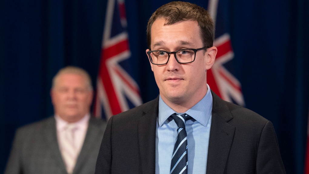 MPP Monte McNaughton at Queen's Park in Toronto on Wednesday, April 8, 2020. (THE CANADIAN PRESS/Frank Gunn)