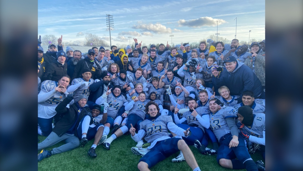 The Langley Rams defeated the London Beefeaters 37-0 to win the CFJL Canadian Bowl, Dec. 4, 2021. (Source: CJFL News / Twitter)