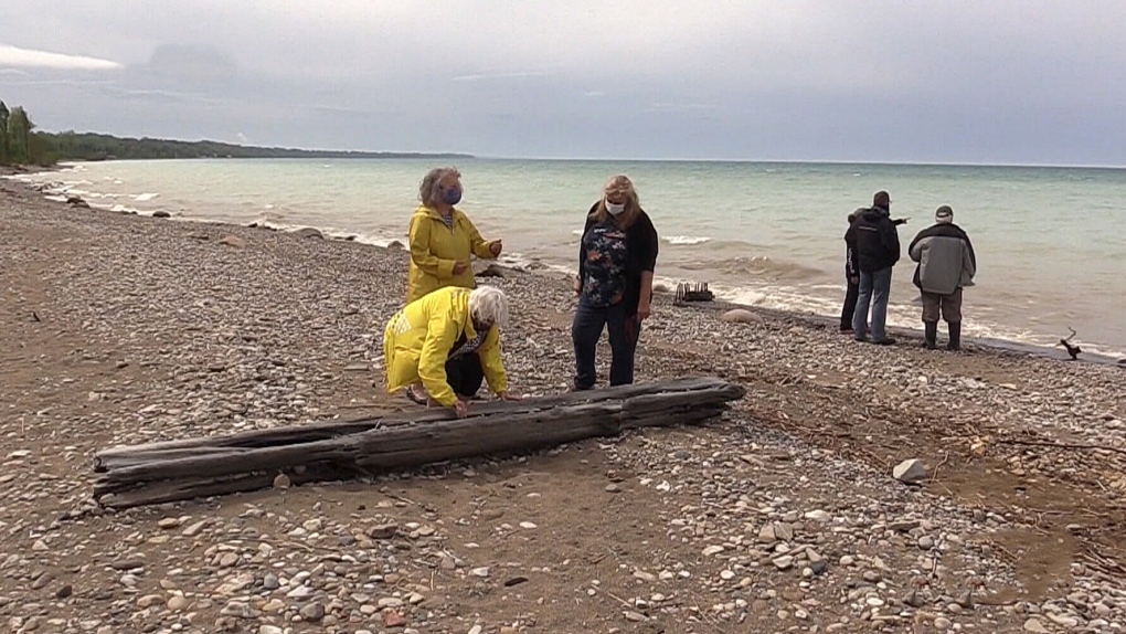 Remnants of 1800s shipwreck found in Point Clark