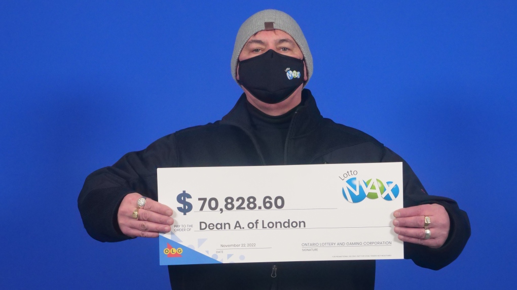 Dean Agnew of London won $70,828.60 as second prize in the Aug. 2 LOTTO MAX draw. (Source: OLG)