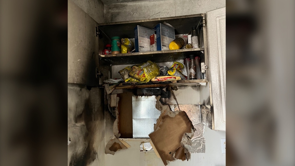 London fire crews tackled a kitchen fire in London, Ont. on Dec.5, 2022 that cause an estimated $50,000 in damages. (Source: London Fire Department/Twitter)