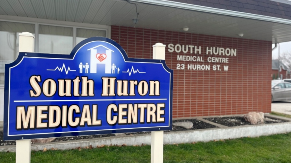 South Huron Medical Centre at 23 Huron Street West in Exeter, Ont. (Kristylee Varley/CTV News London) 