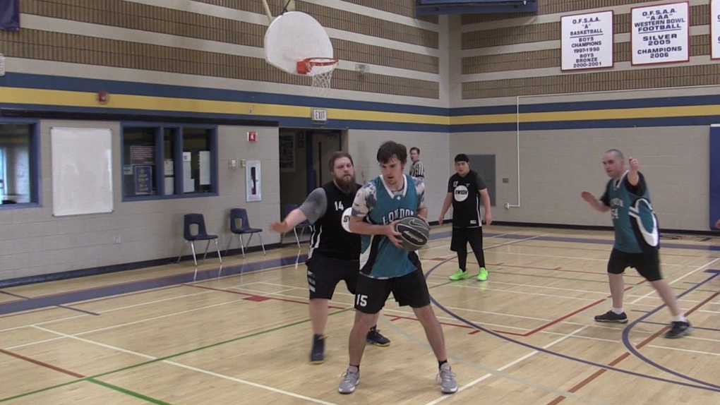 London Basketball Special Olympics takes on St. Thomas Swish in the first Special Olympics competition in the province since the start of the pandemic. (Brent Lale / CTV London)