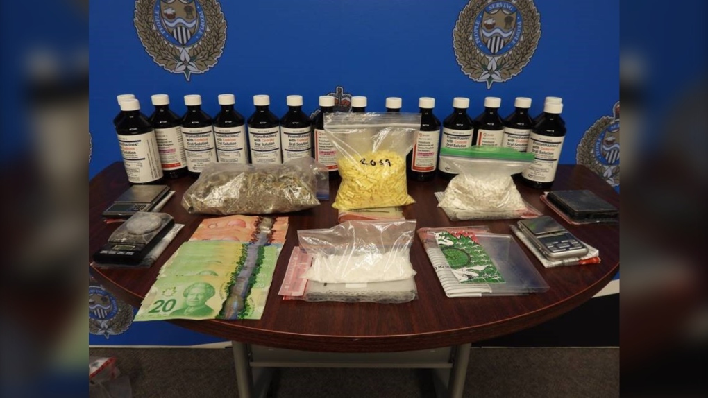 Items seized by Sarnia police as part of a drug investigation on May 11, 2022. (Source: Sarnia police)