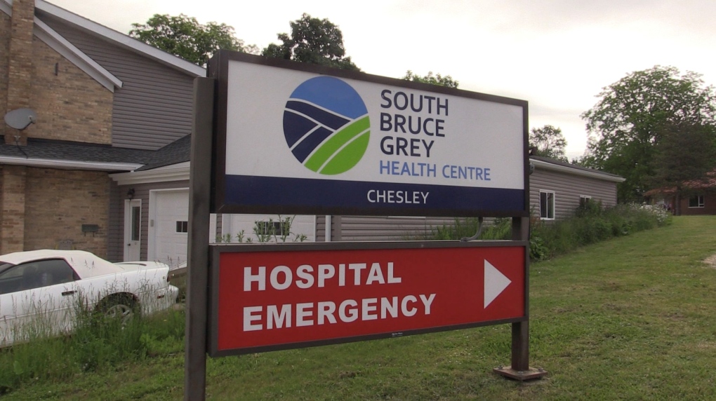 The sign for Chesley Hospital is seen on June 15, 2022. (Scott Miller/CTV News London)