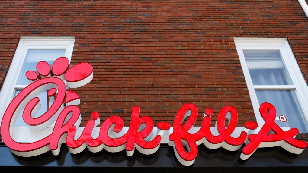  In this Oct. 30, 2018 file photo, Chick-fil-A signage is displayed in downtown, Athens, Ga. (Source: Joshua L. Jones/Athens Banner-Herald via AP, File)