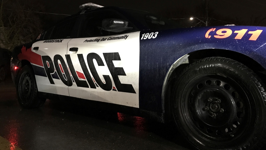 A Woodstock Police cruiser seen on Jan. 17, 2023. (CTV News Dan Lauckner)