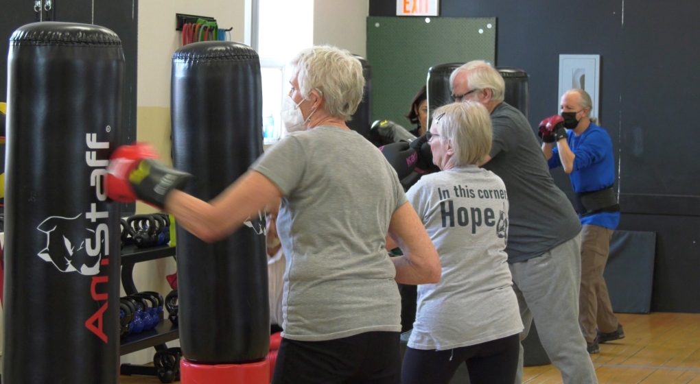 The internationally recognized program Rock Steady Boxing is meant to help Parkinson’s patients through movement. (Jenn Basa/CTV News London)