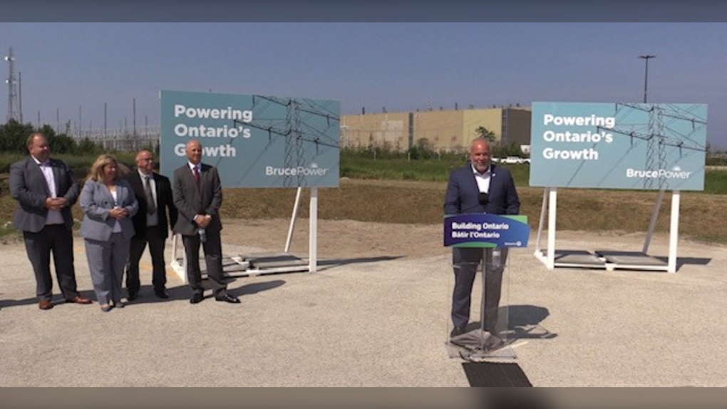 A July 5, 2023 announcement that Bruce Power is working towards the construction of Bruce C, consisting of four or five more nuclear reactors. (Scott Miller/CTV News London) 