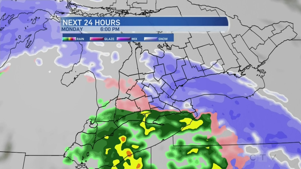 Weather for the next 24 hours