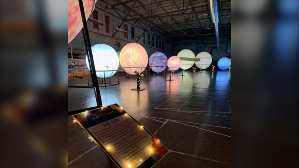 “Journey to the Stars” display inside Goderich’s Memorial Arena, as seen on Feb. 3, 2023 in Goderich, Ont. (Source: Goderich Tourism)