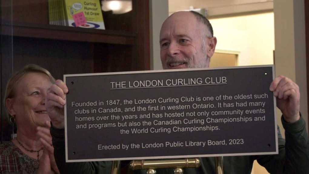 London Curling Club Plaque