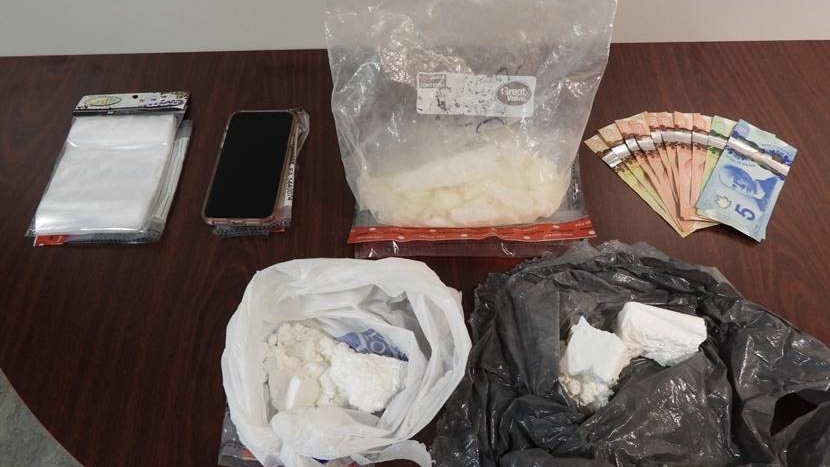 Items seized by Sarnia police as part of a traffic stop on April 4, 2023. (Source: Sarnia police)