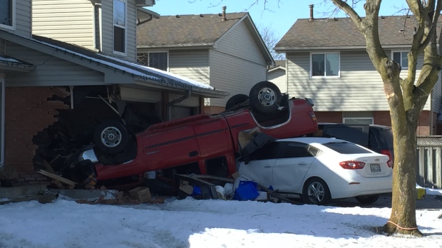 Truck into House