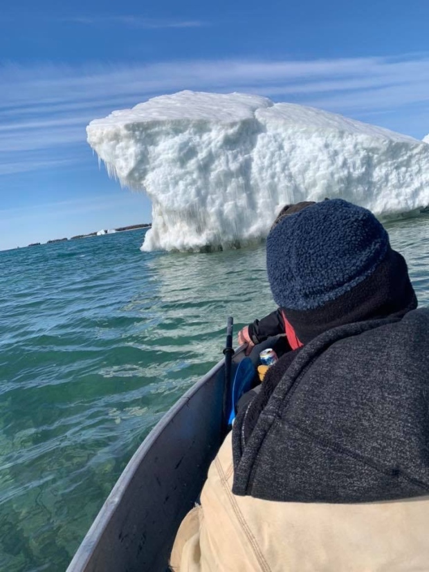Lake Huron 'iceberg' from the water