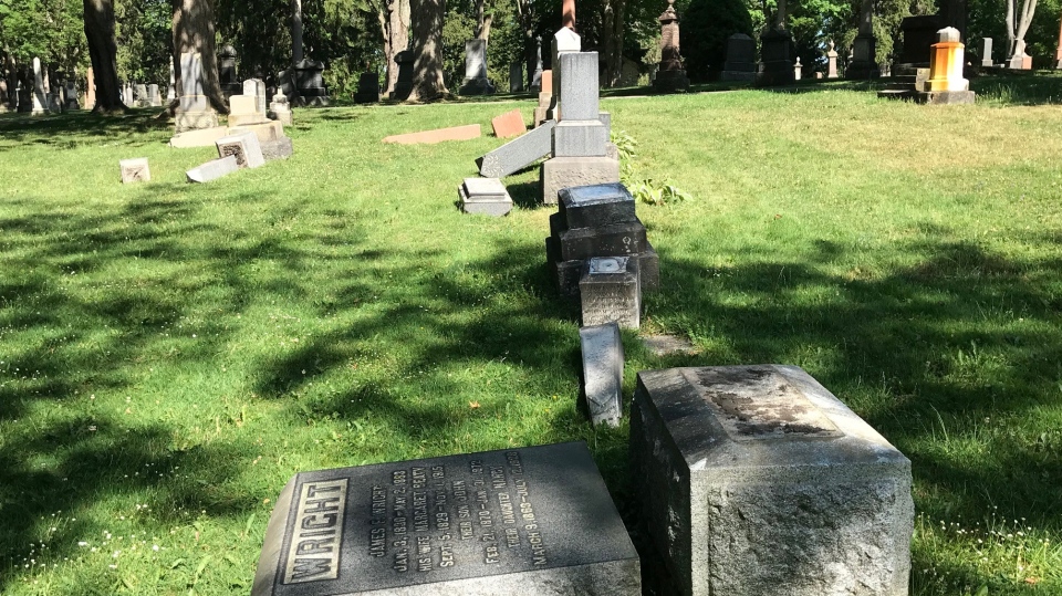 Avondale Cemetery damage