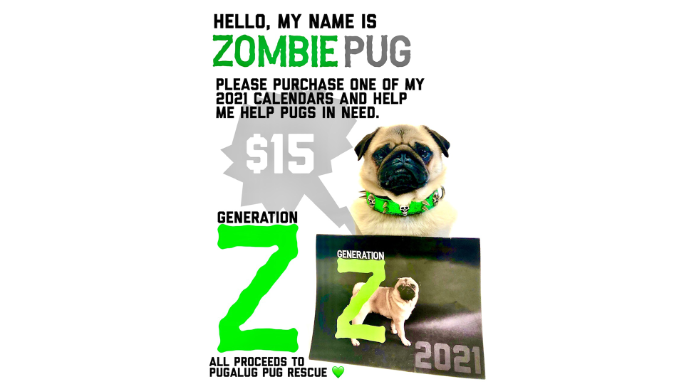 Zombie Pug's Generation Z calendar