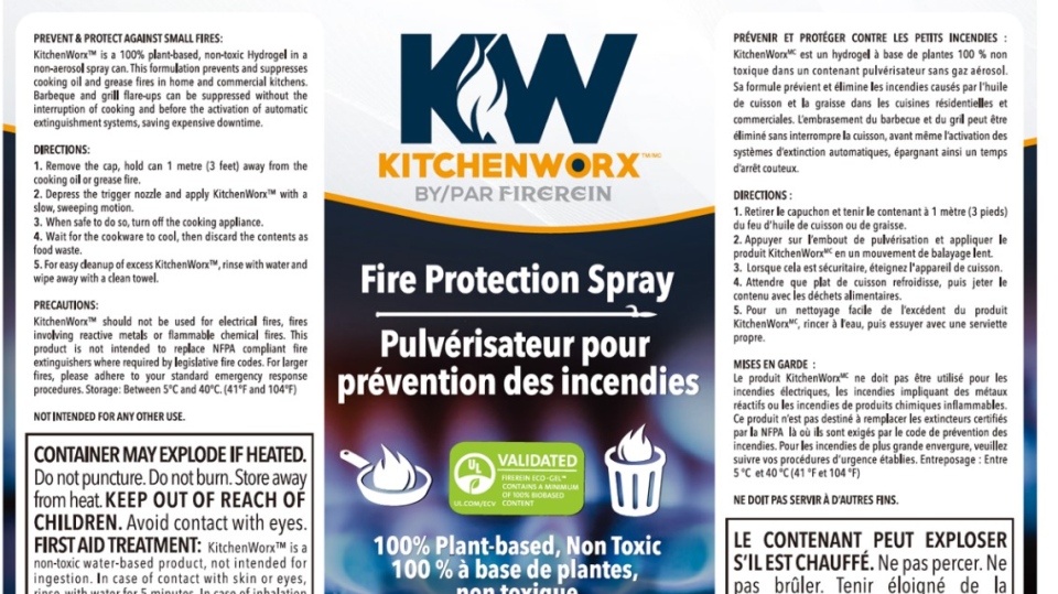 KitchenWorx by FireRein Fire Protection Spray