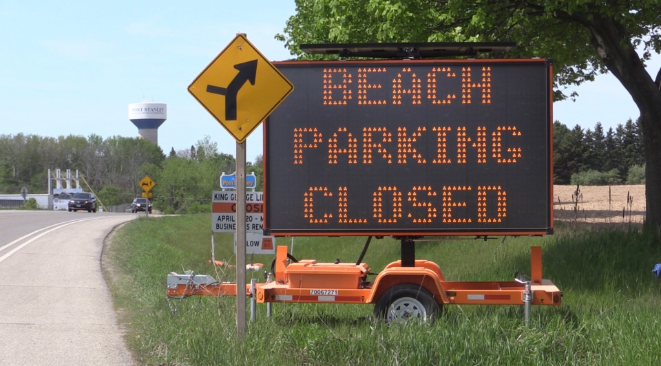Port Stanley, Ont. beach parking closed